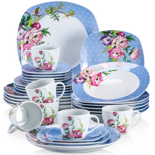 Pieces dinner set blue - 30,