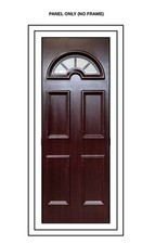 UPVC Door Panel Rosewood/White 580mm Wide By 1645mm Height 28mm Thick (P201)
