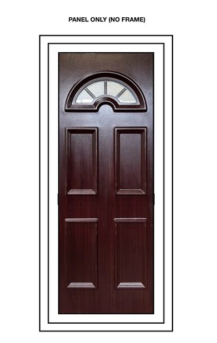 Upvc door panel rosewood - panel, rosewood/white