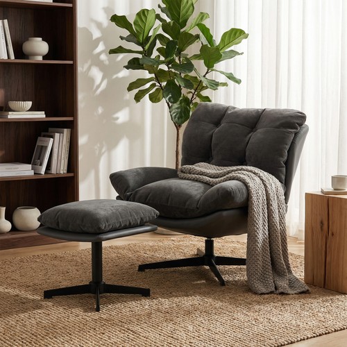 Accent chair with footstool - accent,
