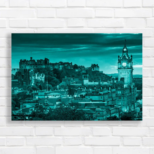 Edinburgh castle and cityscape - castle,