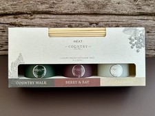 NEXT Country Luxe Reed Diffuser Set -3 X 40ml Berry Bay / Country Walk / Oakmoss