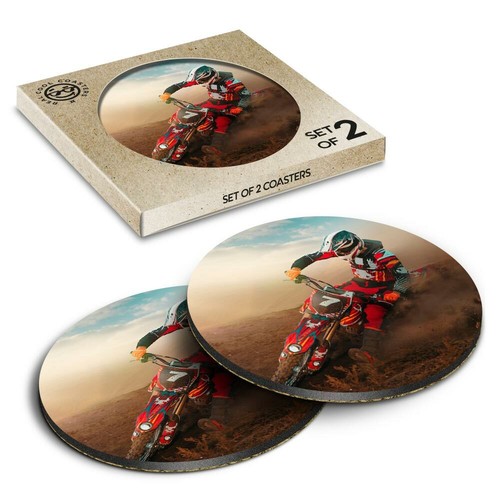 Boxed round coasters red - coasters,