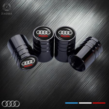 Set of 4 Premium Valve Dust Caps Fits  Audi Wheel Dust Covers Alloy