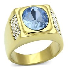 Mens sapphire gold ring oval