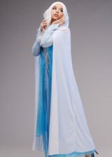 Womens Long White Hooded Snow