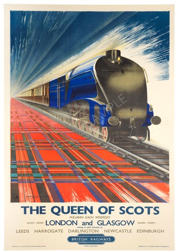 Vintage train poster - poster, queen