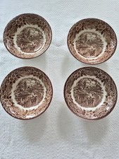 BROADHURST CONSTABLE SERIES IRONSTONE - Brown & White - sold as a set of 4.