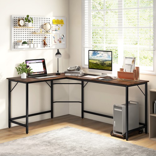 Shaped gaming desk with - l-shaped,