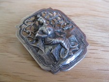 Antique Sterling Silver Asian Thai Goddess Brooch