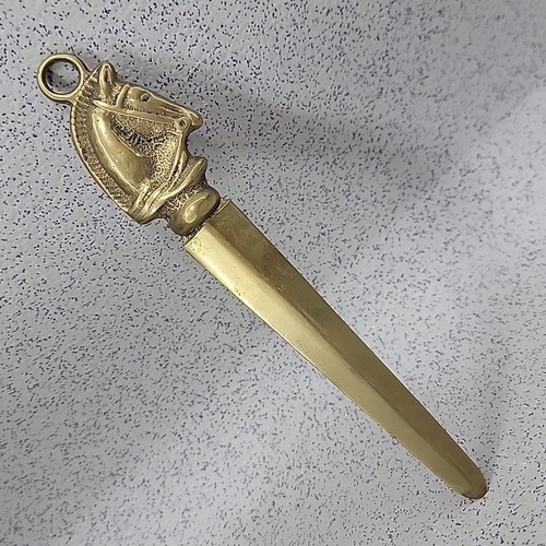 Vintage solid brass horse head - vintage,