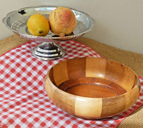 Wooden fruit bowl - , and