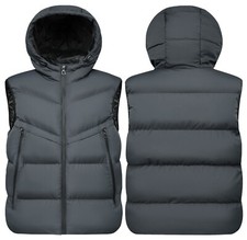Men's Gilet Hooded Quilted Puffer Body Warmer Padded Winter Warm