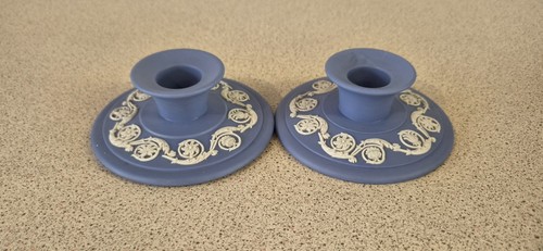 Pair vintage wedgwood blue - wedgwood,