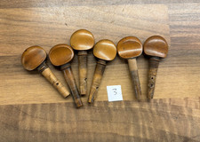 Six Antique 19th.C. Boxwood Violin Pegs, or Antique Banjo pegs (set 3)