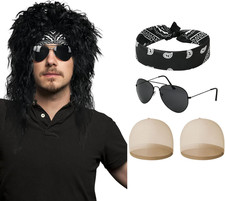 Rock Star Wig Set, 5Pcs Mullet