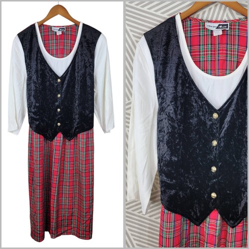 Vintage dress velvet vest top - velvet,