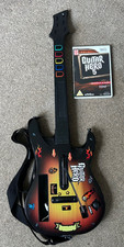 Guitar Hero Sunburst Guitar Controller Red Octane + Game Wii Bundle GH 5, Tested