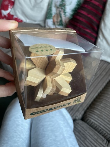 Bamboo puzzle wooden brain - bamboo,