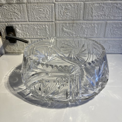 Large crystal fruit bowl - fruit,