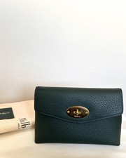 Mulberry Darley Cosmetic Pouch – Mulberry Green Heavy Grain – RRP £325