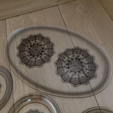 Chance Glass Lace Plate Set
