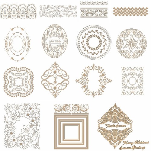 Lace frame round oval - lace,