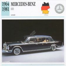 1964-1981 MERCEDES BENZ 600 Classic Car Photograph / Information Maxi Card