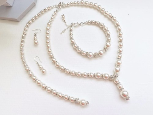 Bridal necklace back - bridal,