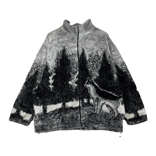 Vtg wolf fleece - wolf,