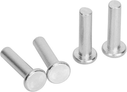 Rivet solid flat aluminium - rivet,