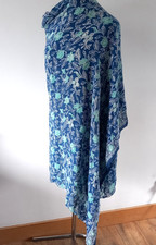 100% Silk Rectangle Veil scarf shawl Wrap belly dancing or Sarong 44" X  64"