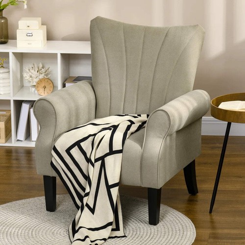Wingback accent armchair shell - wingback,