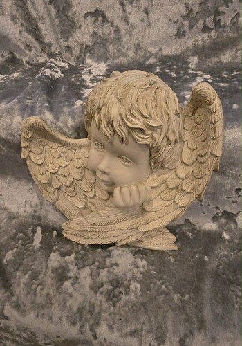 Large cherub angel wall - cherub, plaque