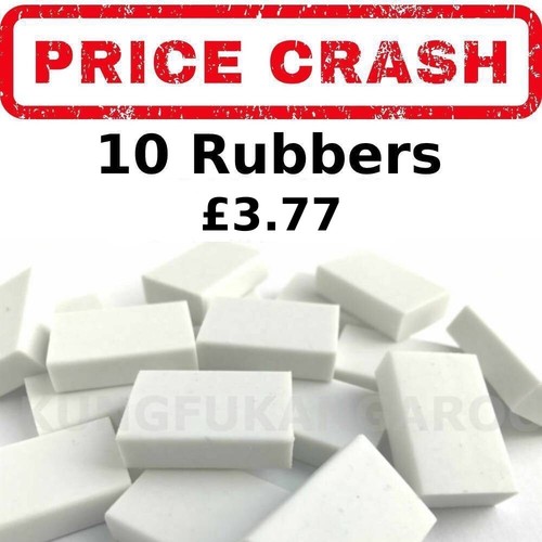 Soft white pencil erasers - white,