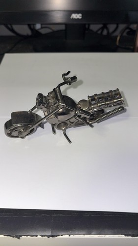 Metal motorbike ornament - motorbike,