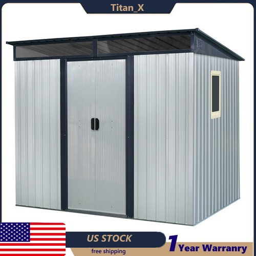 8ft metal storage shed - x6,