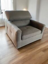 Grey upholstery, Next Swivel Arm Chair, adjustable neck rest, Great condition