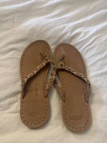 Ugg flip flops tan leather - ,