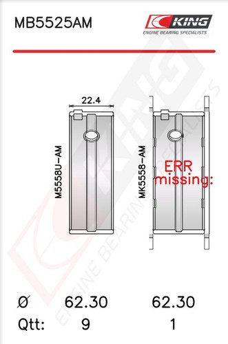 King mb5525am0 crankshaft - mb5525am0.5,