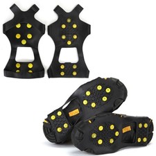 Grippers Anti Slip Universal Snow Spikes Crampons Boot Shoes Grips Cleats NEW