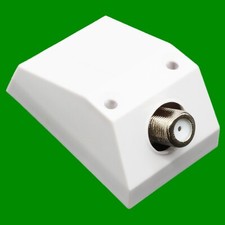 White Single F Socket