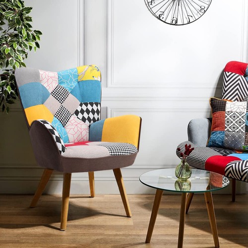 Retro patchwork sofa armchair - retro,