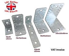 ANGLE BRACKET 2.5mm Thick HEAVY DUTY Corner Reinforced Galvanised Zinc Plated