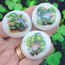 Irish Good Luck Pocket Hug Pebbles, Ireland Lucky Charms, 4 Leaf Clover Gifts