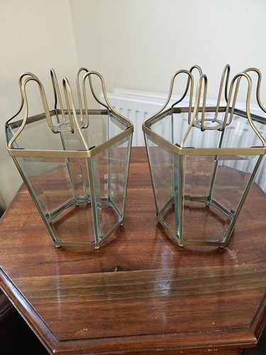 Pair vintage hexagonal - pair, of