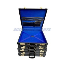 Masonic Regalia Apron Hard Case Briefcase All Size Black 100% Real Leather MM/WM