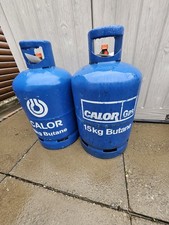 Two Calor Gas 15kg Butane Bottles One Full 1 Approx Half Full