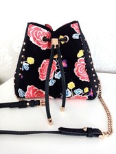 River Island beautiful embroidered bucket bag