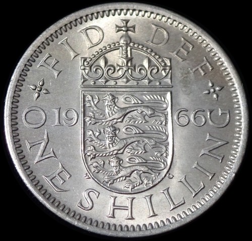 One shilling 1966 elizabeth - uk,